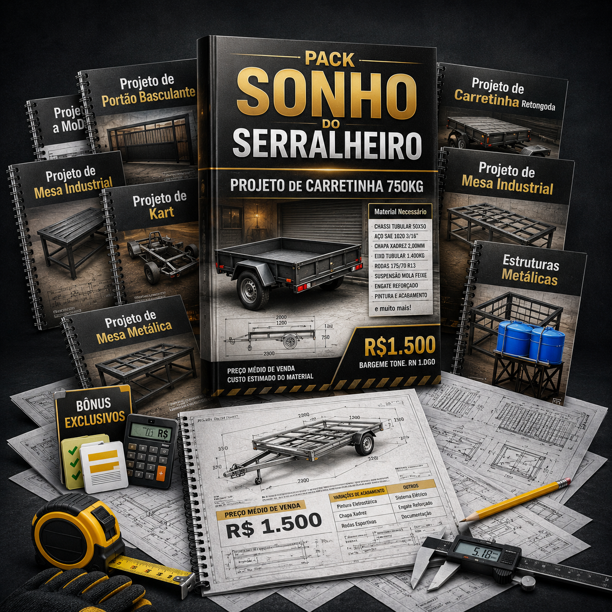 Demonstração de projetos do pack